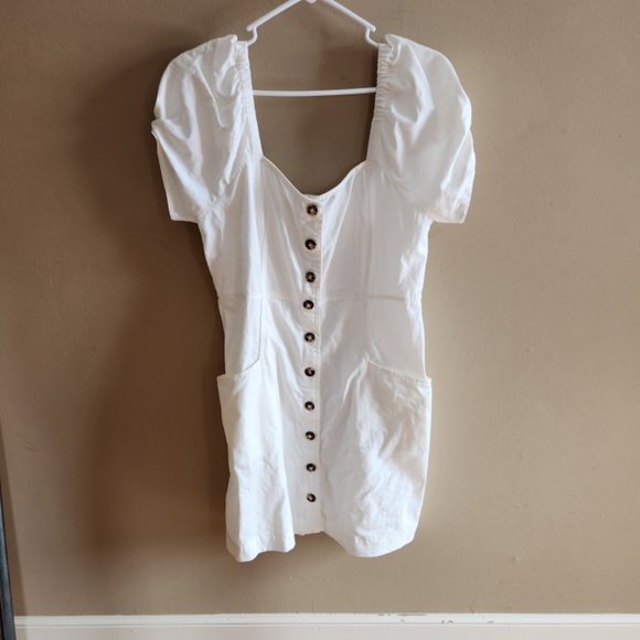 Madewell white linen dress sz 12 - Picture 6 of 13